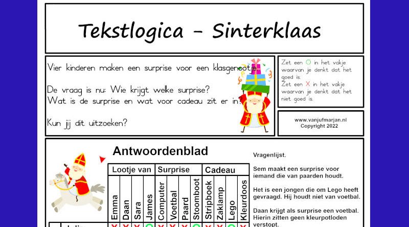 Tekstlogica - Sinterklaas