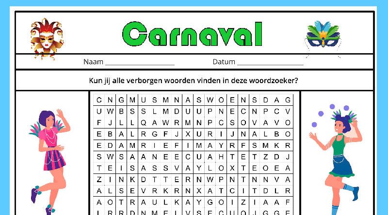 woordzoeker carnaval