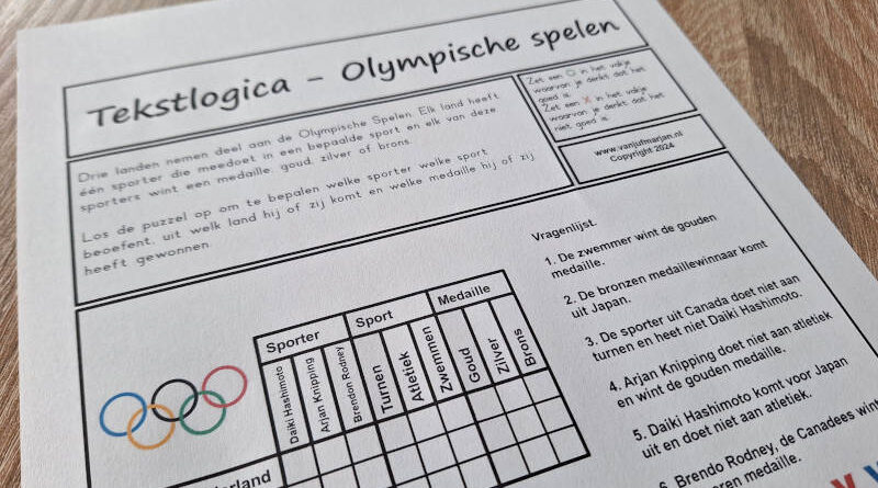 Tekstlogica Olympische spelen