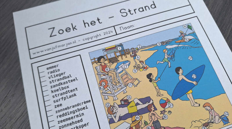 zoek het strand