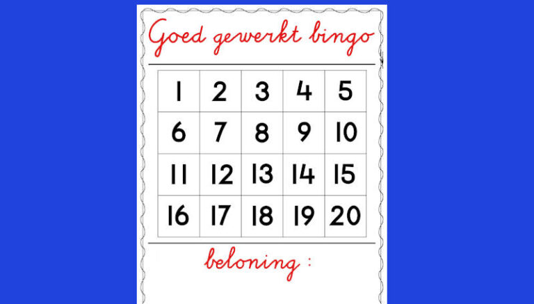 Goed gewerkt Bingo