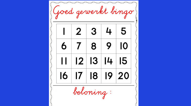 goed gewerkt bingo