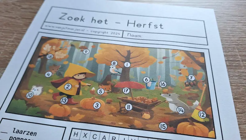 zoek het herfst