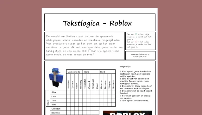 Tekstlogica – Roblox