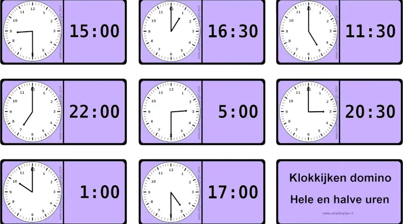 domino hele en halve uren