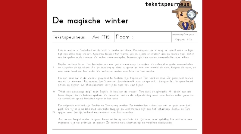 Tekstspeurneus - De magische winter