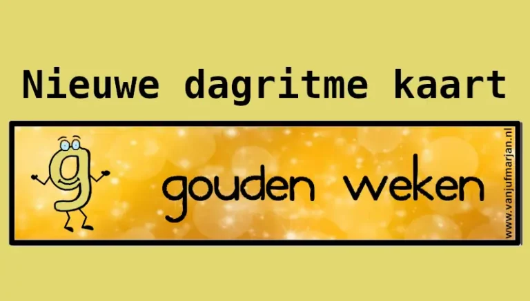 Dagritmekaart – Gouden weken