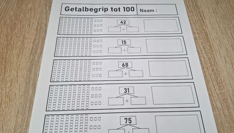Getalbegrip 100
