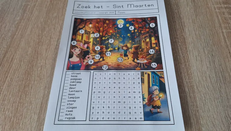 Zoek het Sint maarten