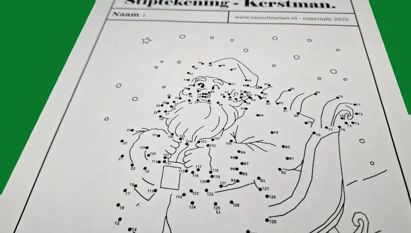 stiptekening kerstman