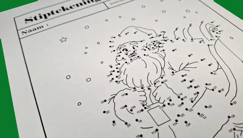 stiptekening kerstman