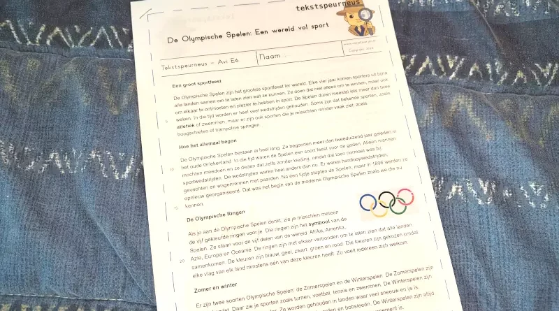 Tekstspeurneus Olympische Spelen