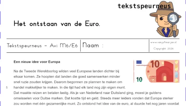 Tekstspeurneus – Het ontstaan van de euro (AVI M6/E6)