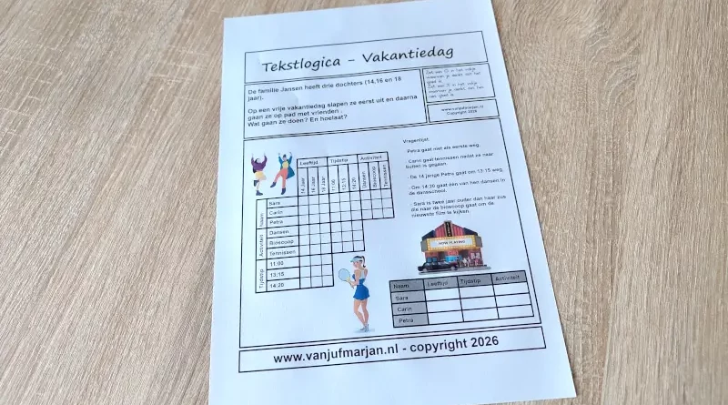 Tekstlogica Vakantiedag