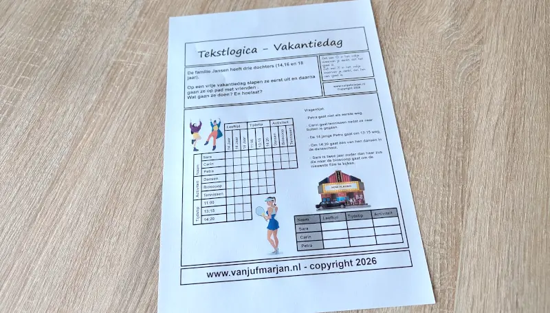 Tekstlogica Vakantiedag