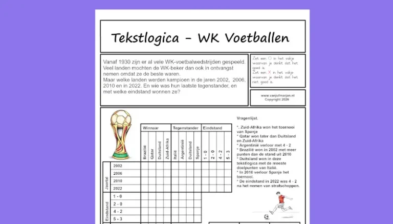 Tekstlogica – WK Voetballen