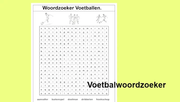 Woordzoeker – Voetballen