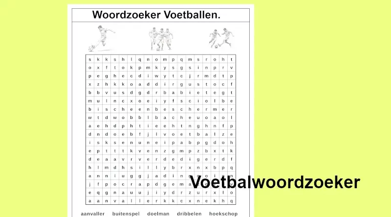 woordzoeker voetballen