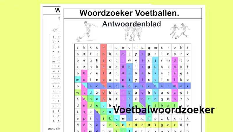 woordzoeker voetballen