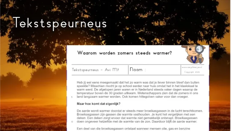 Tekstspeurneus – Waarom worden zomers warmer? (AVI M4, M5 en M7)